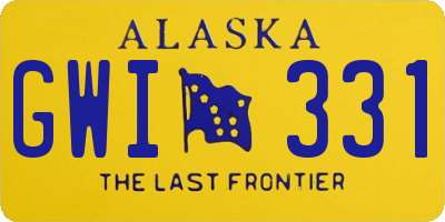 AK license plate GWI331