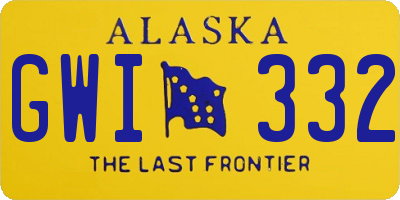 AK license plate GWI332