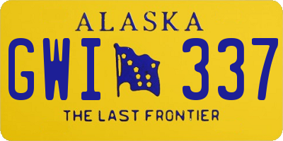 AK license plate GWI337