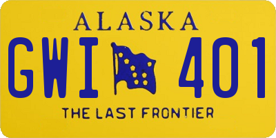 AK license plate GWI401