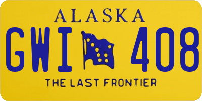 AK license plate GWI408