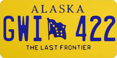 AK license plate GWI422