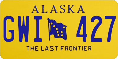 AK license plate GWI427