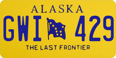 AK license plate GWI429