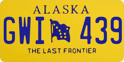 AK license plate GWI439