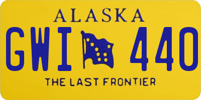 AK license plate GWI440