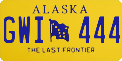 AK license plate GWI444