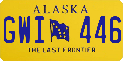 AK license plate GWI446