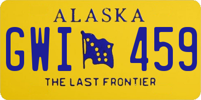 AK license plate GWI459
