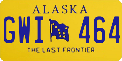 AK license plate GWI464