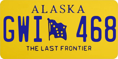 AK license plate GWI468
