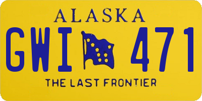 AK license plate GWI471