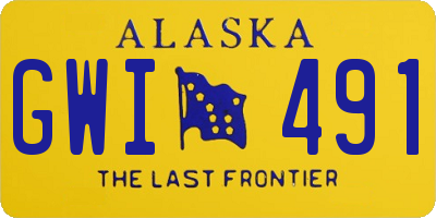 AK license plate GWI491