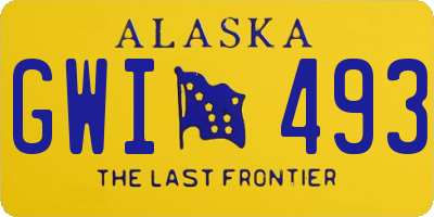 AK license plate GWI493