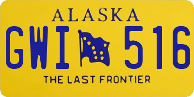 AK license plate GWI516