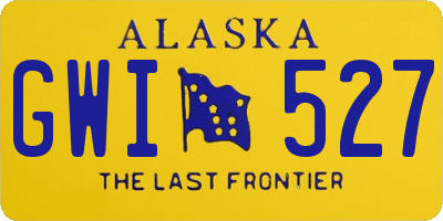 AK license plate GWI527