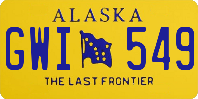 AK license plate GWI549