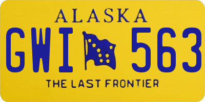 AK license plate GWI563