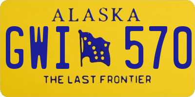 AK license plate GWI570