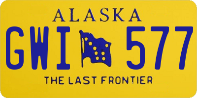 AK license plate GWI577