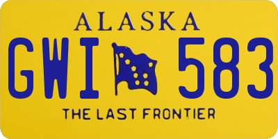 AK license plate GWI583