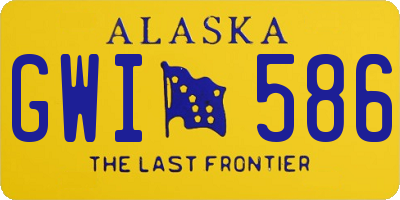 AK license plate GWI586