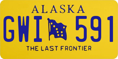 AK license plate GWI591