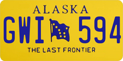 AK license plate GWI594