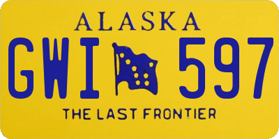 AK license plate GWI597