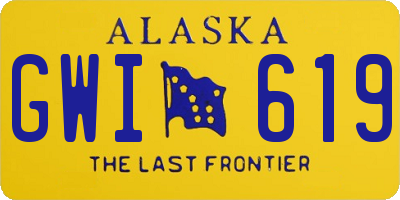 AK license plate GWI619