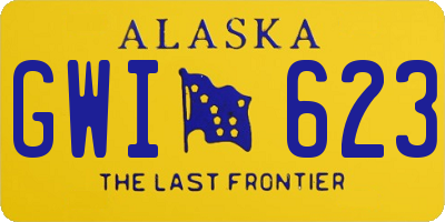 AK license plate GWI623