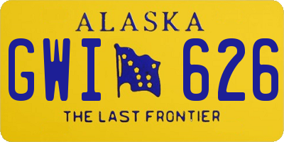 AK license plate GWI626