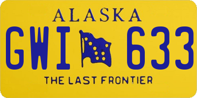 AK license plate GWI633