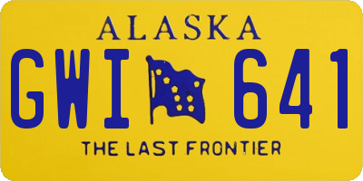 AK license plate GWI641