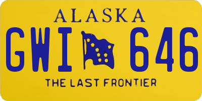 AK license plate GWI646