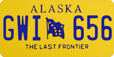 AK license plate GWI656