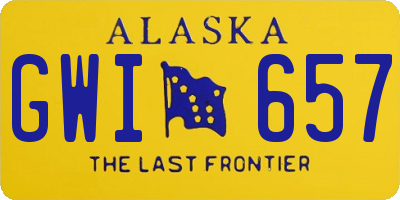 AK license plate GWI657