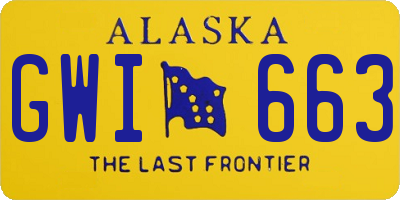 AK license plate GWI663