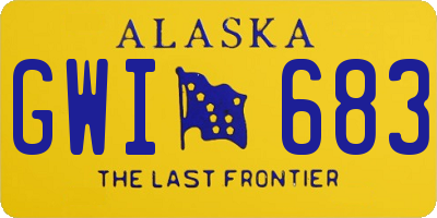 AK license plate GWI683