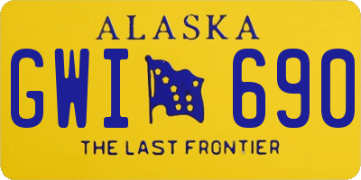 AK license plate GWI690