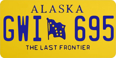 AK license plate GWI695