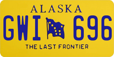 AK license plate GWI696