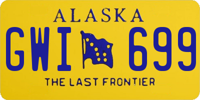 AK license plate GWI699