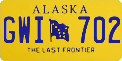 AK license plate GWI702