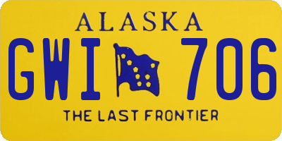 AK license plate GWI706