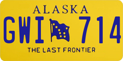 AK license plate GWI714