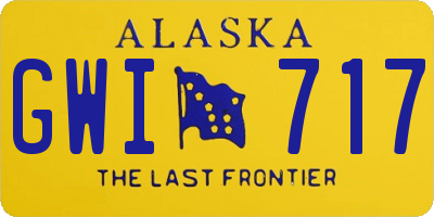 AK license plate GWI717