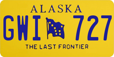 AK license plate GWI727