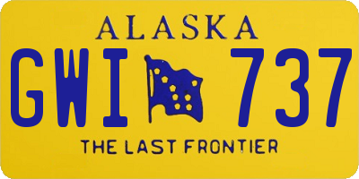 AK license plate GWI737