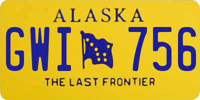 AK license plate GWI756